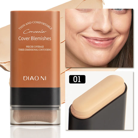 YOUNG VISION Face Contour Highlighter Stick, Dual-Ended Cream Concealer Shading Stick for Nose, Collarbone, Natural 3D Makeup