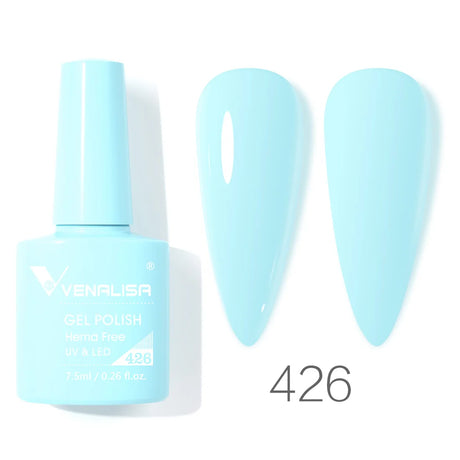 VIP5 Venalisa Nail Gel Polish Jelly Color HEMA/TPO FREE Nude Pink Semi Permanent Soak Off UVLED Gel Polish Sparkle Gel Varnish
