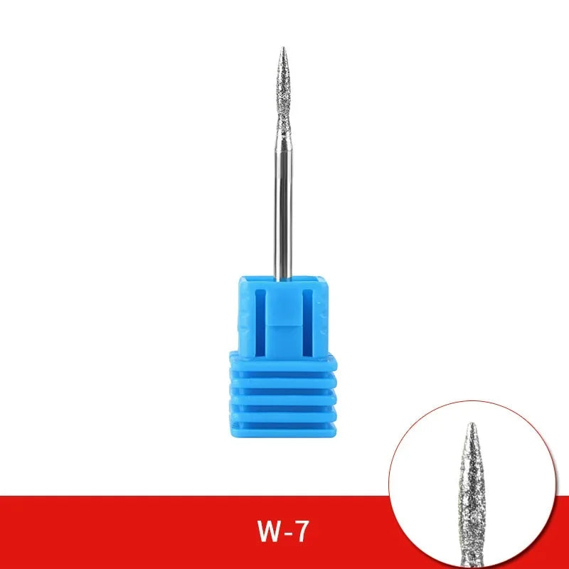 Diamond Ceramic Nail Drill Bits Milling Cutter For Manicure Left Right Rotary Cuticle Files Buffer DIY Nails Accessories Tools