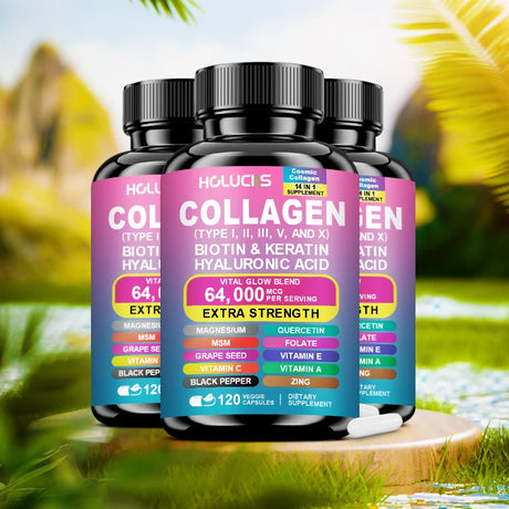 Buy 1 Get 1 Free! Pure Collagen Supplement, for Skin Firmness, Joint Health & Hair Growth, Promotes Youthful Glow, Non-GMO