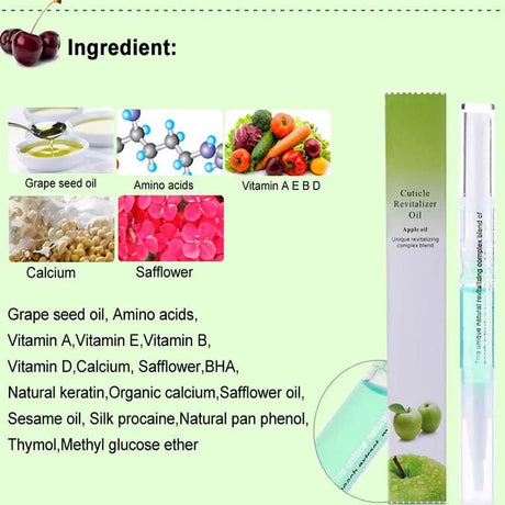 Nail Nutritional Oil Pen 9 Scent Nail Care Cuticle Regeneration Oil Preventive Nail Nail Polish Nourishing Skin Pen