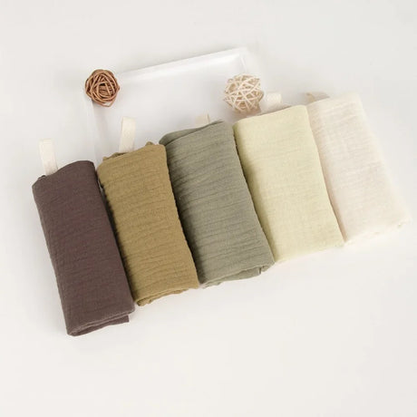 3/5Pcs 6-Layer Pure Cotton Baby Cotton Washcloth Soft Gauze Cotton Newborn Burp Cloth Absorbent Baby Towels Square Towels