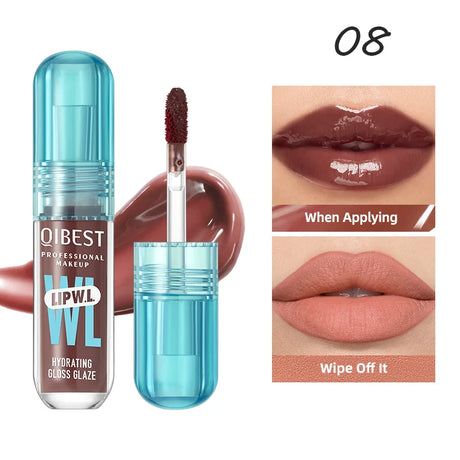 1PC mirror lip gloss, moisturizing, lightweight, non greasy, long-lasting luster, non stick to cup lip gloss