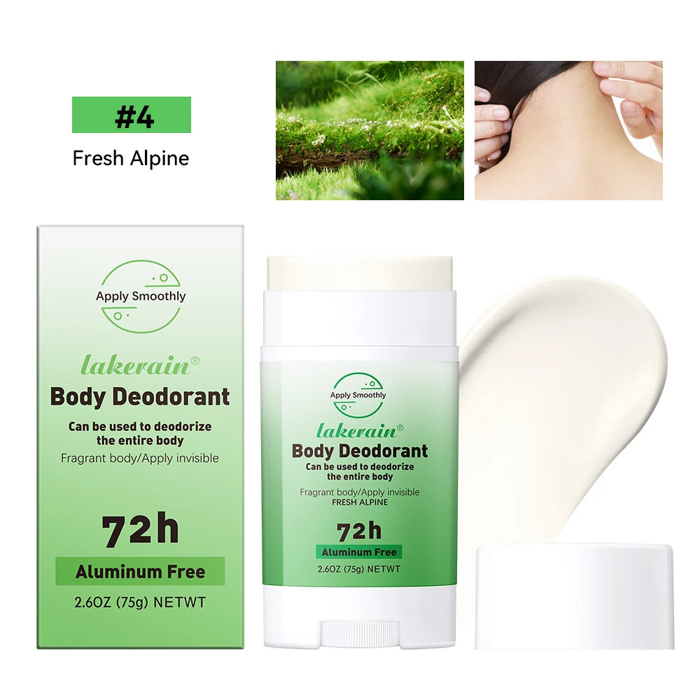 New Whole Body Deodorant Invisible Cream Stick 72 Hour Odor Control Aluminum Free Baking Soda Free Skin Care
