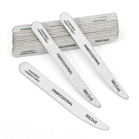 100Pcs Wooden Nail File Professional Sanding Buffer Files 100/180/240 Double Side For Salon Manicure Pedicure UV Gel Tips Tools