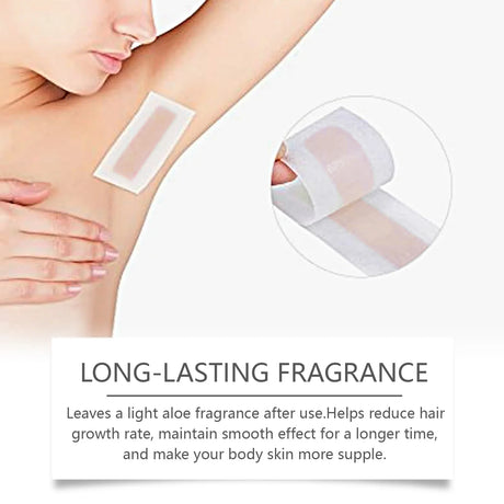 OceAura Hair Removal Wax Strips for Legs and Body Hair Growth Postponement Easy Operation Non-Irritating Depilatory Wax Strips