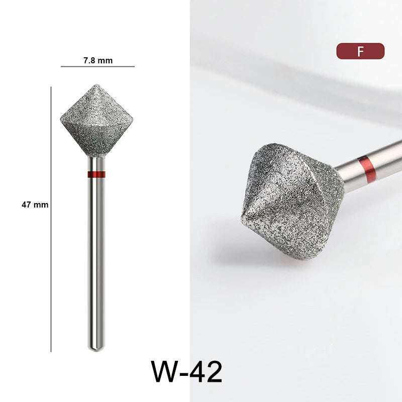 Diamond Ceramic Nail Drill Bits Milling Cutter For Manicure Left Right Rotary Cuticle Files Buffer DIY Nails Accessories Tools
