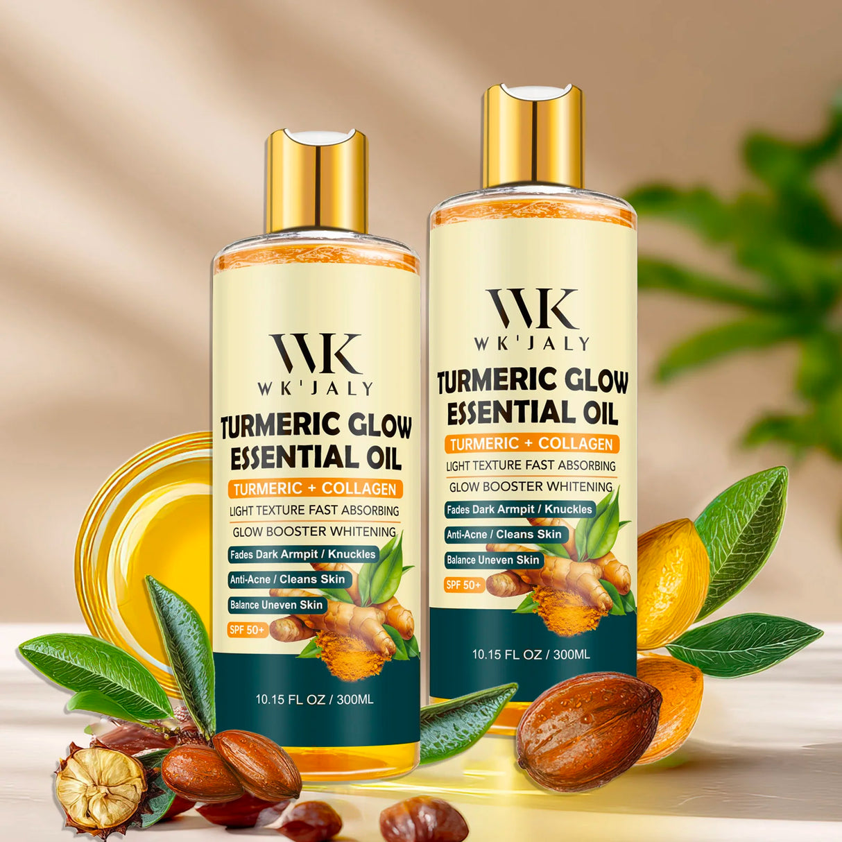 WK JALY Glow Booster Whitening Brightening Body Oil, Remove Acne, Dark Spots, Nourish, Moisturizer, Smooth Skin, Even Skin Tone