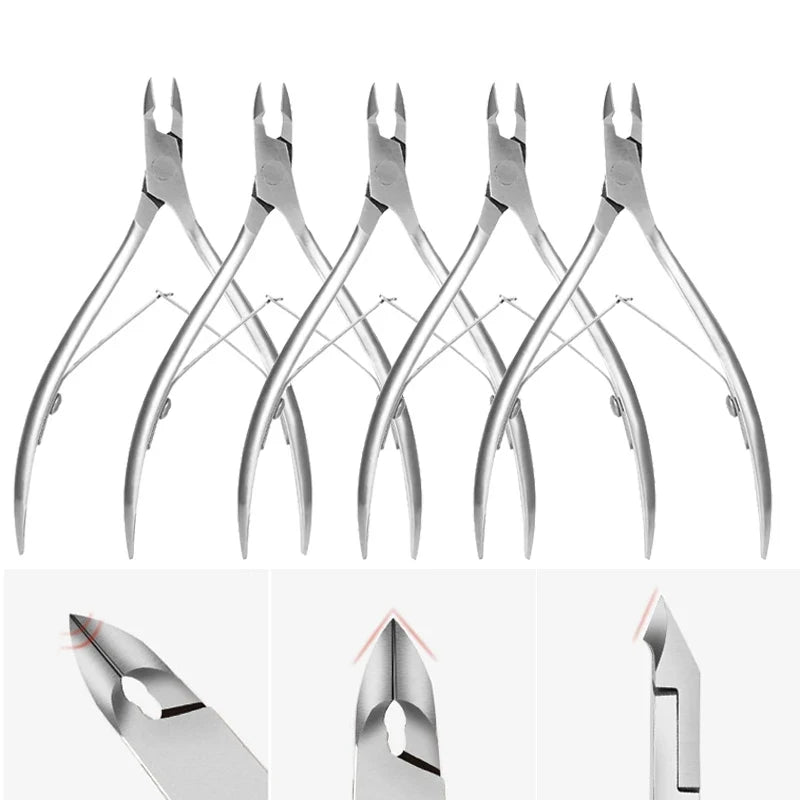 Professional Cuticle Cutter Nail Nippers Scissors Manicure Pusher Pedicure Tong Dead Skin Remover Nail Cuticle Regrowth Tool