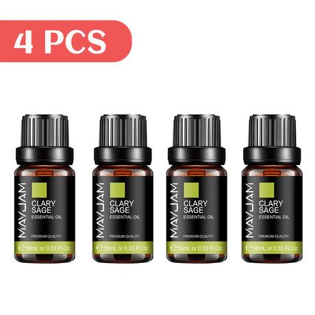 MAYJAM 4 Bottles Essential Oils Jasmine Lavender Eucalyptus Vanilla Sandalwood Frankincense Sweet Orange Patchouli Juniper Oil