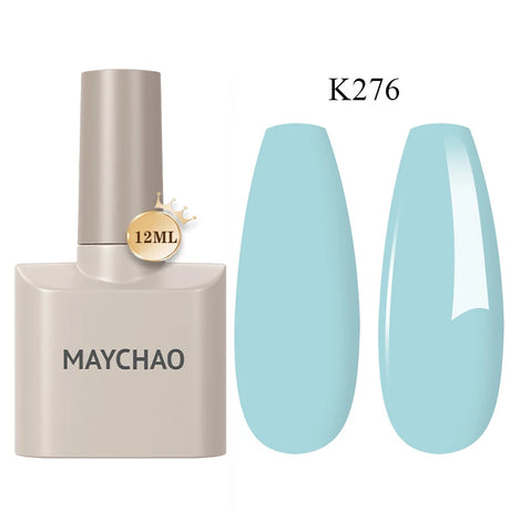 MAYCHAO Gel Nail Polish 12ML Full Coverage Base Top Coat Soak Off Gel Polish UV LED Gel Semi Permanent Varnishes Design Nail Art