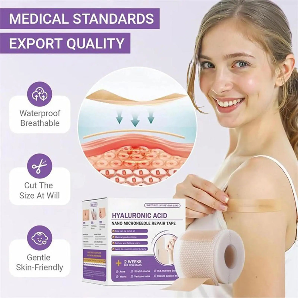 Surgical Soft Silicone Gel Scar Sheet Patch Treatmen Removal Tape Acne Trauma Burn Scar Cover Skin Repair Section Ear Beauty