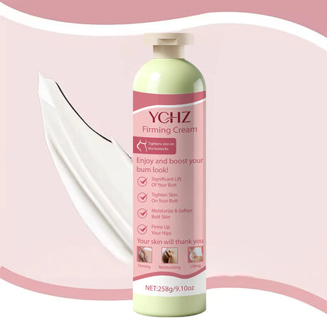 Firming Butt Cream - Hypoallergenic Firming and Moisturizing Body Cream with Collagen, Ceramide, Hyaluronic Acid, and Elastin - Lactose-Free, Firming Effect, 258g