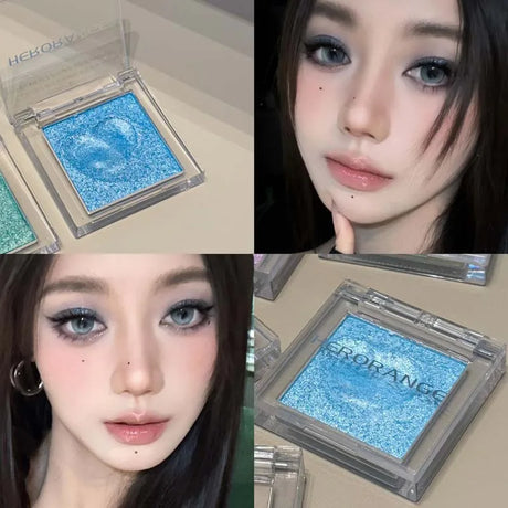 Makeup Yellow Matte Nude Eyeshadow Cream Silky Waterproof Soft Eye Shadow Pigment Green Blue Purple Monochrome Glitter Eyeshadow