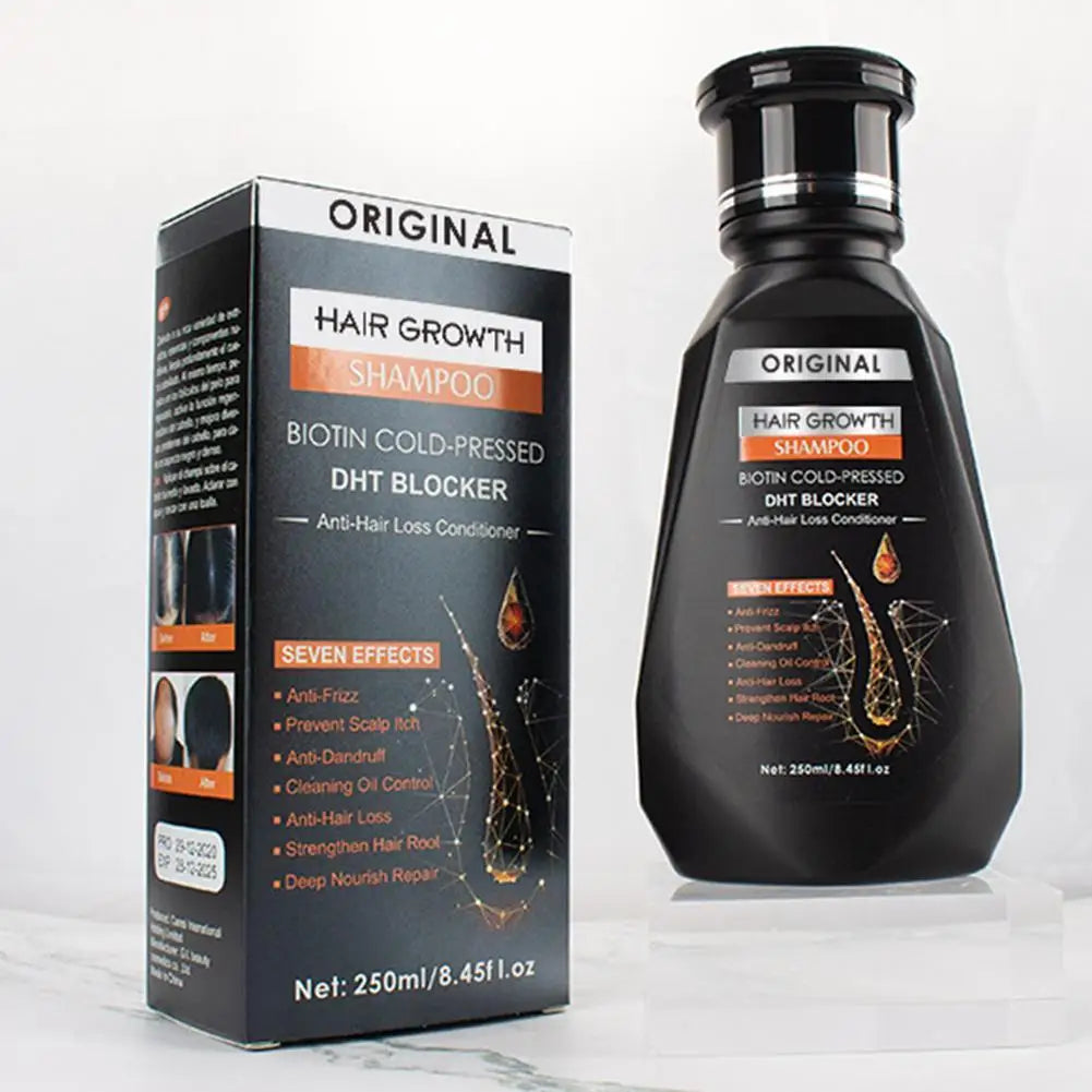 250ML Biotin Shampoo For Hair Growth And Thinning Hair – Ginger Shampoo Thickening Formula For Hair Loss Treatment For Women Men