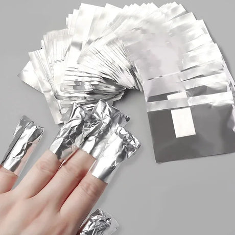 50/100/200/500Pcs Bag Aluminium Foil Nail Art Soak Off Polish Nail Removal Wraps Towel Gel Remover Manicure Tools