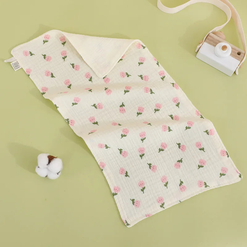 25x50cm Baby Six-layer Pure Cotton Gauze Small Towel Face Towel Square Towel Mouth Towel Baby Washcloth