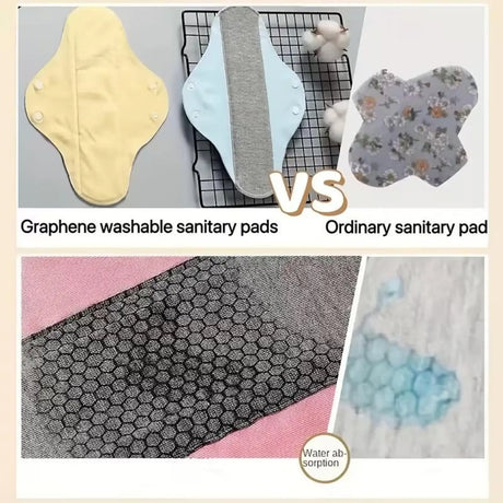 6pieces Reusable Sanitary Pads for Women Leakproof Waterproof Soft Napkins Reusable Feminine Pads for Postpartum and Elderly