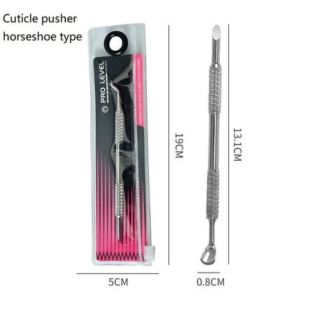 Quality Steel Hook Type Cuticle Pusher Nail Polish Remover Nail Gel Scraper Pedicure Pusher Manicure Podiatry Nail Art Tool