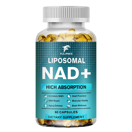 Liposomal NAD+ 1000mg Capsules, Supports Cellular Energy, Anti-Aging, DNA Repair, Brain, Heart Health & Natural Vitality