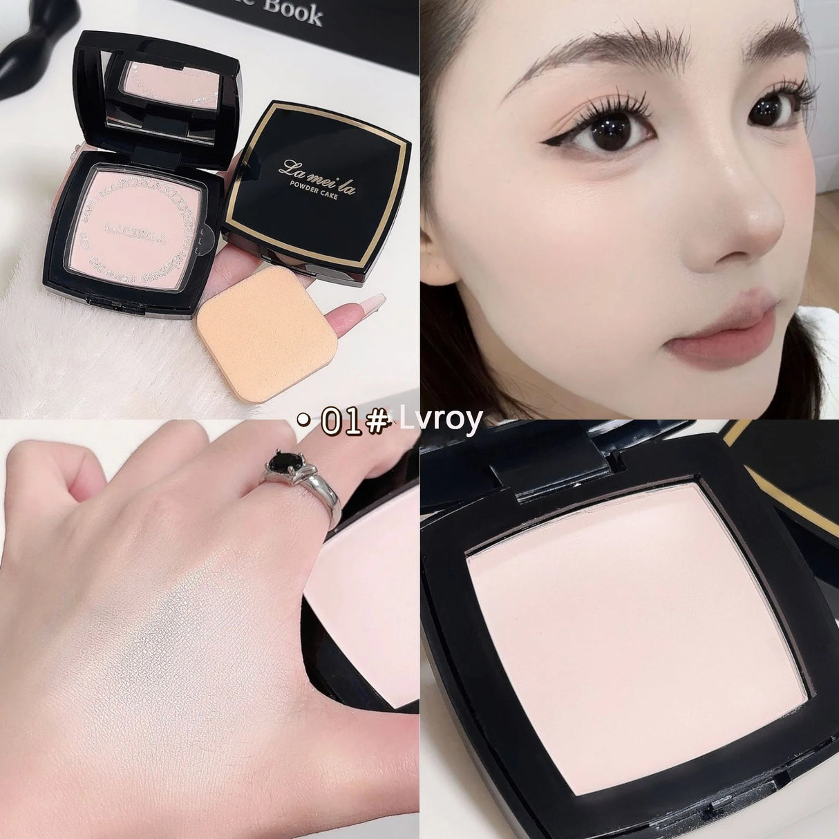 Long Lasting Matte Setting Powder Oil Control Pore Minimizing Flawless Makeup Portable Facial Powder for Smooth Skin Finish