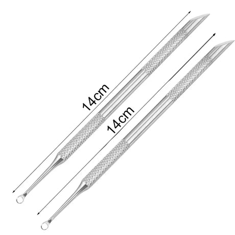 Nail Circle Beveled Head Stainless Steel Cuticle Pusher Nail Art Sanding Tablet Manicure Sticks Tool for Salon Nails Accessories