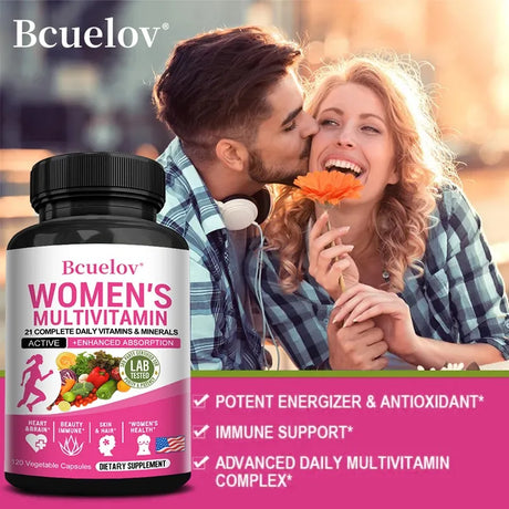Women's Daily Multivitamin, with 21 Complete Daily Vitamins and Minerals for Women, Efficient Formula-Metabolism and Immune Support,120 Capsules