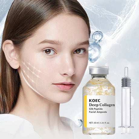 Korean Silk Collagen Essence Serum Deep Collagen Intensive Revitalizing Essence Cream Peptide Firming Face Women Hydrating Care
