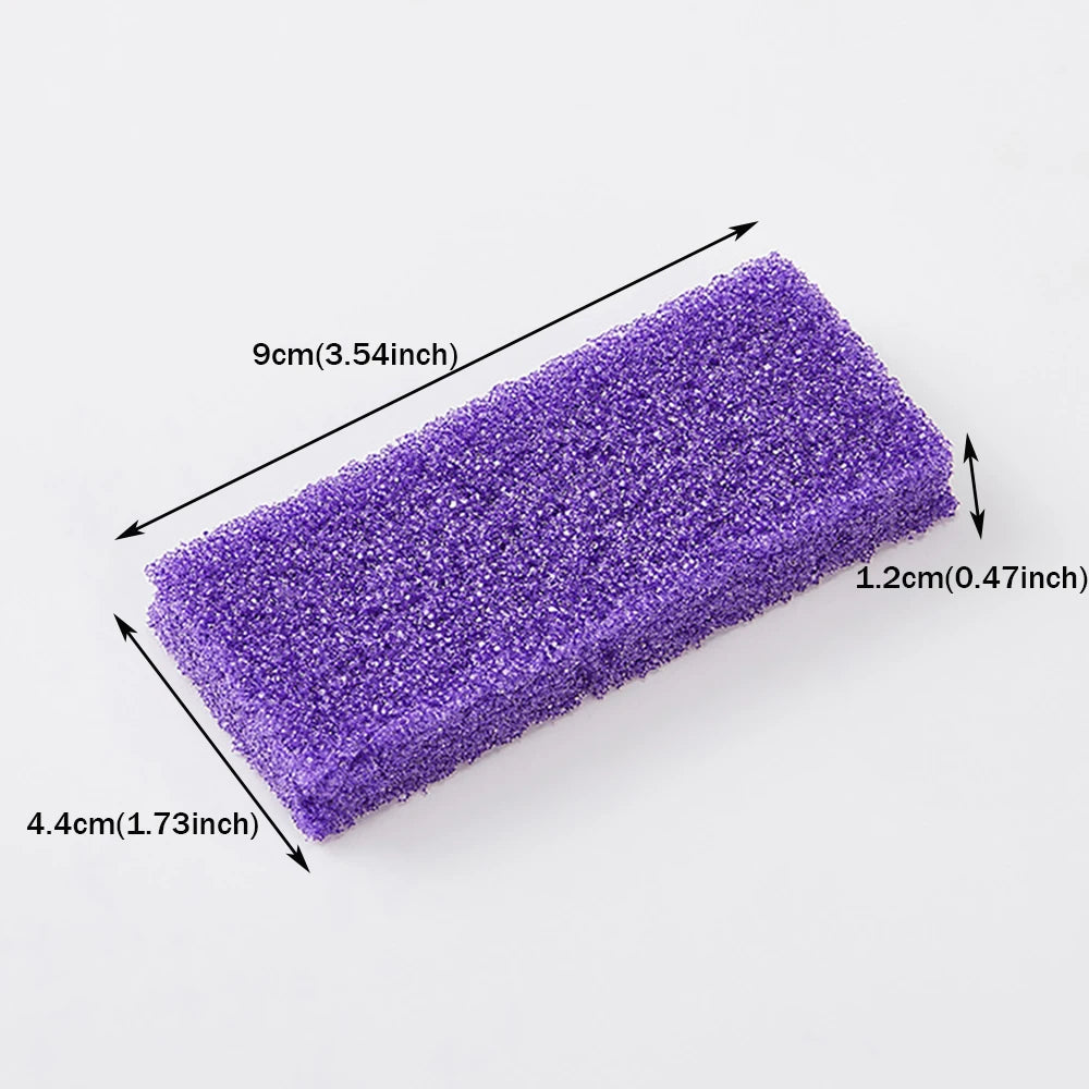 100Pcs Purple Foot Pumice Stone For Feet Foot Scrubber Sponge Callus Remover Dead Skin Pedicure Nail Supplies Art Salon Home Use