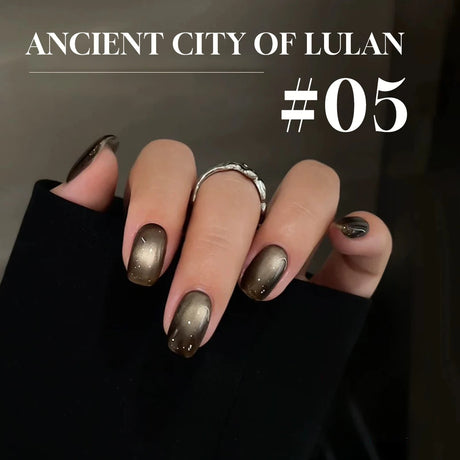 12ml 1-21pcs Brown Gold Cat Eye Gel Nail Polish Hot Selling Winter Whitening Magnet Gel Polish Gold Nails Nail Supplies Nail Art
