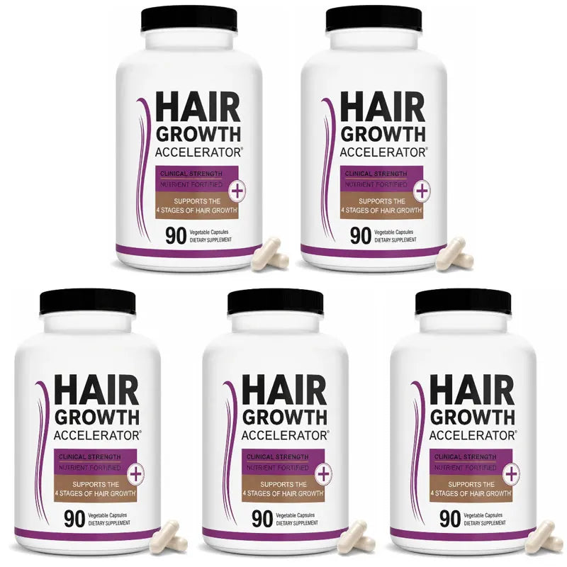 Lustriva Hair Growth Vitamins with Biotin, Marine Collagen, Saw Palmetto, Ashwagandha, Horsetail & Zinc – Thicker Hair, 90 Caps