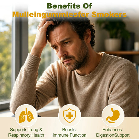 Vanayt 2000 mg Mullein Leaf Gummies - Supports Clear Lungs & Respiratory Health, Natural Detoxification, Enhanced Immune Function