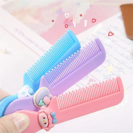 Cartoon Comb Portable Mini Cartoon Baby Rounded Comb Teeth Round Head Smooth Handle Color Toddler's Head Comb for Children