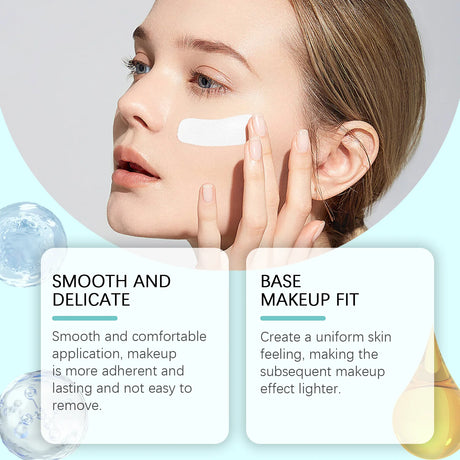 Lightweight Hydrating Moisturizing Primer - Plant-Based Isolation Protection Brightening Concealing No-Makeup Base