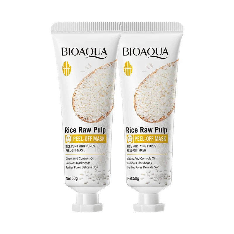 BIAOQUA White Rice Face Peeling Mask Moisturizing Remove Blackhead Whitening Anti-aging Anti Wrinkle Facial Peel Masks Skin Care