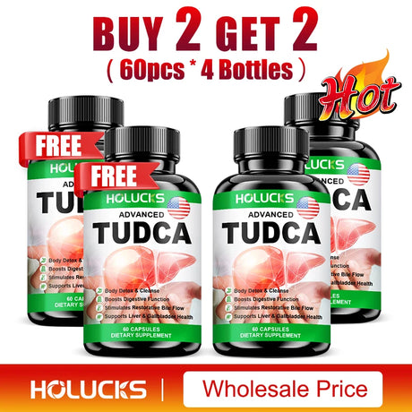 HOLUCKS TUDCA Supplement, Support Liver Cleansing, Detoxification and Repair, Digestive Health, Immune Support