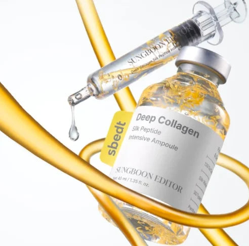 Brand SUNGBOON EDITOR Deep Collagen Silk Peptide Intensive Ampoule 40ml Korean Skin Firming Lifting Hydrating Facial Essence Set