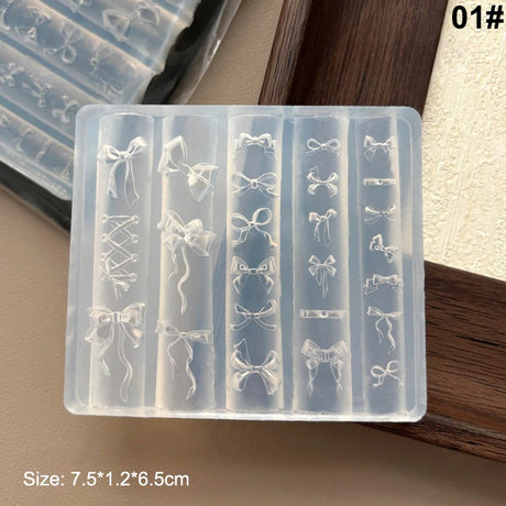 Retro Picture Frame Gem Baroque Shell Carving 3D Relief Manicure Templates Nail Art Transparent Silicone Nail Mold
