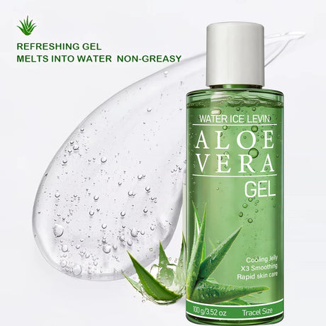 Aloe Vera Gel with Hyaluronic Acid, Cooling & Moisturizing for Rapid Skin Care