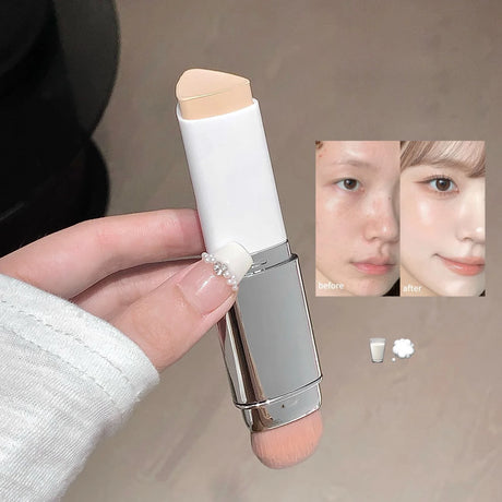 2-in-1 Color-Changing Foundation Stick Liquid Lightweight Moisturizing Brightening Foundation Color Changing For All Skin Types