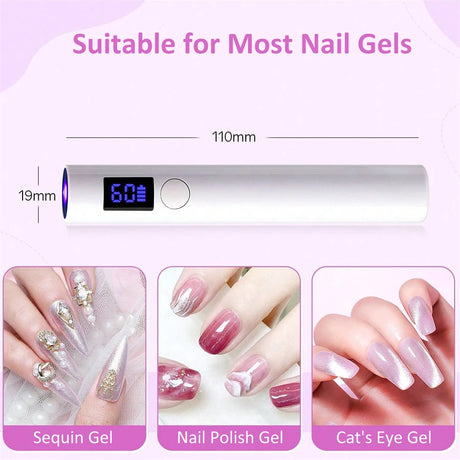 Sun Uv Led Nail Lamp Rechargeable Professional Mini Nail Dryer Uv Light Flash Cure Gel Nail Lamp Cordless For Nails Art/Uv Resin