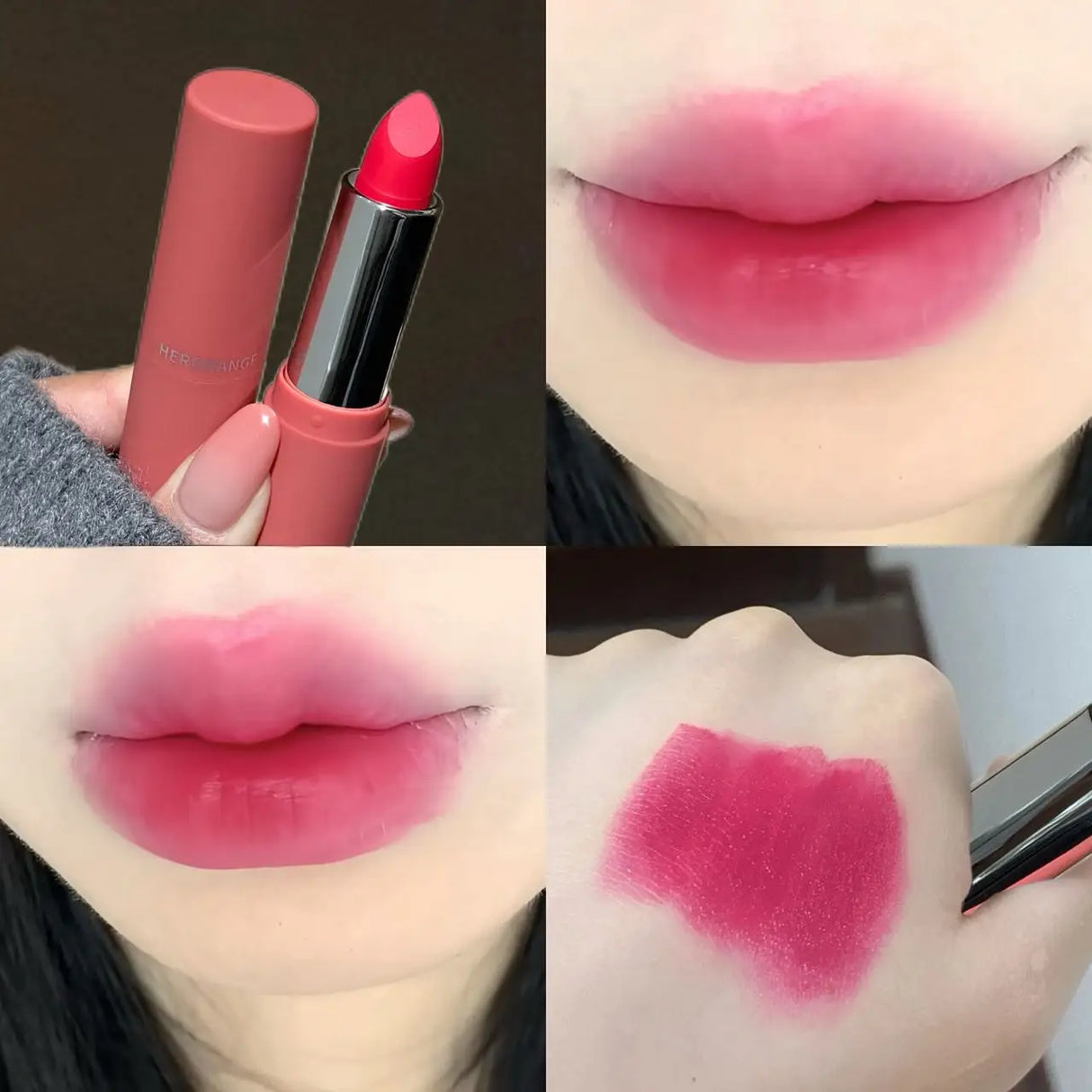 Herorange Sheer Matte Lipstick Soft Texture Non Drying Long Lasting Transfer Proof Natural Tones for All Skin Tones