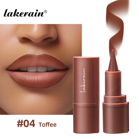 Liner Lipstick 6Colors Matte Black Brown Velvet Lipstick Waterproof Non Sticky Contouring Tint Lipliner Crayon Lip Makeup