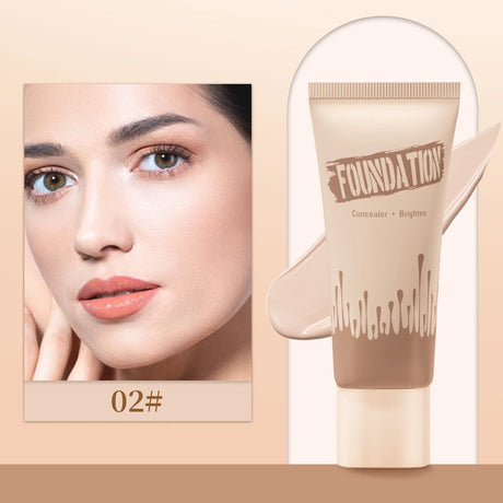 Full Coverage Foundation, Matte Finish Oil-control Liquid Foundation, Covering Blemishes And Dark Spot, Concealer Cream