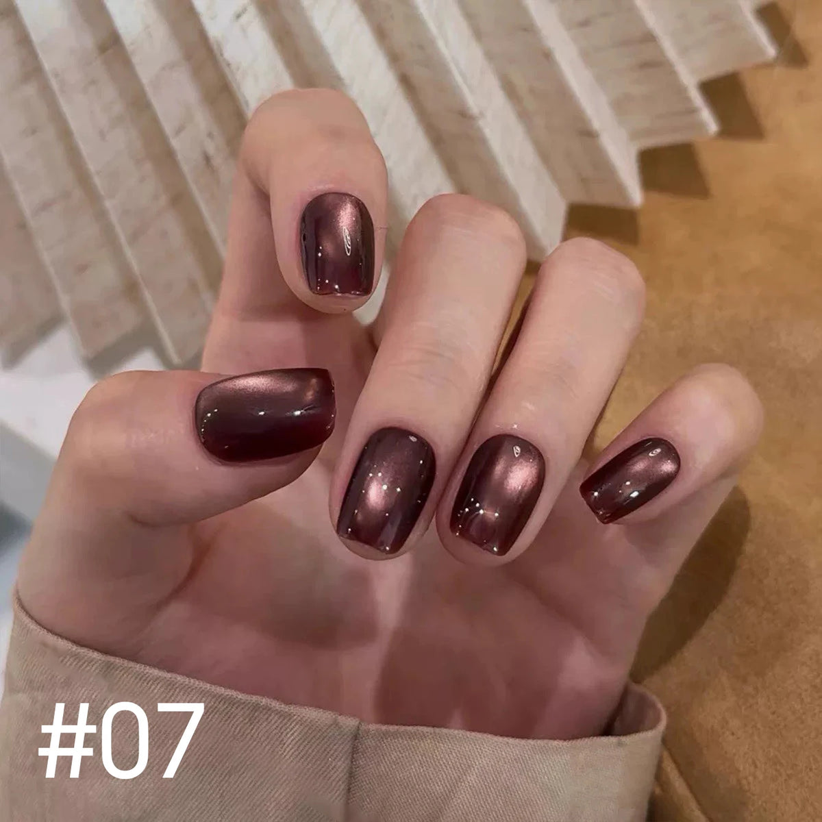 12ml 1-21pcs Brown Gold Cat Eye Gel Nail Polish Hot Selling Winter Whitening Magnet Gel Polish Gold Nails Nail Supplies Nail Art