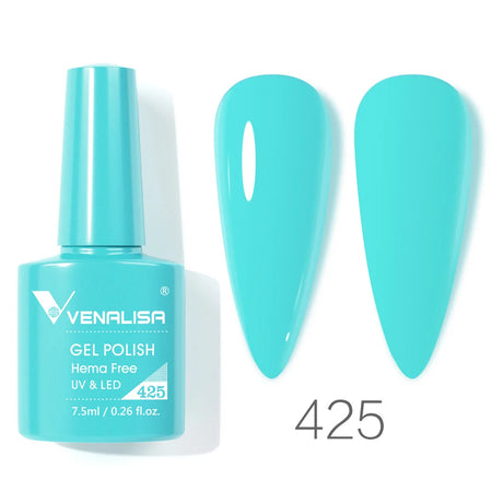 VIP5 Venalisa Nail Gel Polish Jelly Color HEMA/TPO FREE Nude Pink Semi Permanent Soak Off UVLED Gel Polish Sparkle Gel Varnish