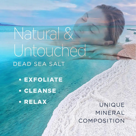 Dead Sea Salt for Bath & Soaking, Fine Grain, 2 lbs, 100% Pure & Natural, Fast-Dissolving, Unscented, Skin-Nourishing