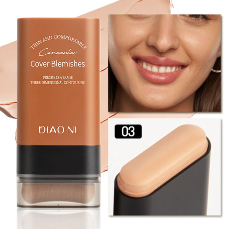 YOUNG VISION Face Contour Highlighter Stick, Dual-Ended Cream Concealer Shading Stick for Nose, Collarbone, Natural 3D Makeup