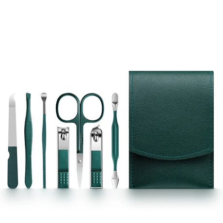 2023 New 7Pcs Portable Luxury Manicure Sets Pedicure Kits Colour Nail Clipper Set Personal Care Tools Eyebrow Scissors