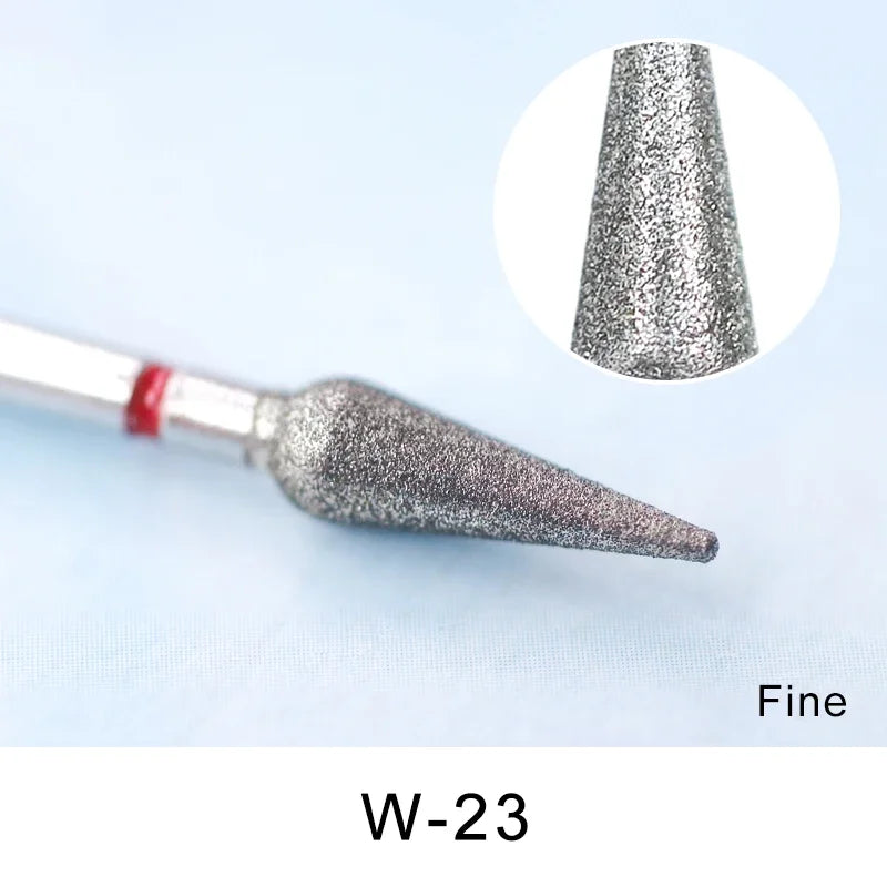 Diamond Ceramic Nail Drill Bits Milling Cutter For Manicure Left Right Rotary Cuticle Files Buffer DIY Nails Accessories Tools